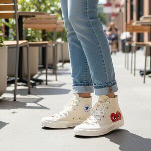 NEW Converse x Comme des Garçons High Top Sneakers